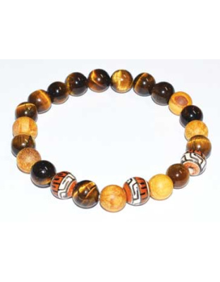 8mm Palo Santo Tiger Eye bracelet