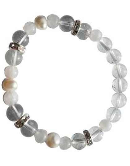 8mm Quartz/ Rainbow Moonstone Pearl
