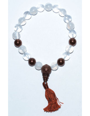 8mm Selenite/ Qtz/ Copper Tassel