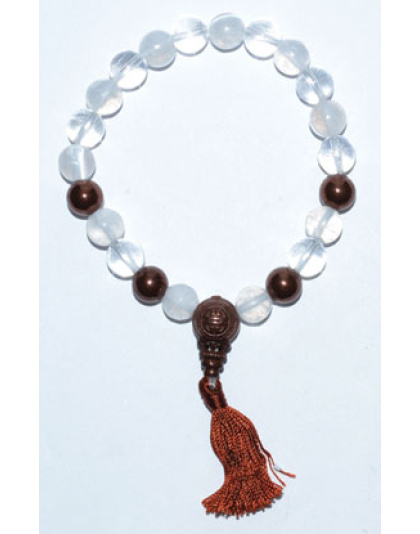 8mm Selenite/ Qtz/ Copper Tassel