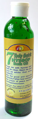 8oz 7 Holy Spirit Hyssop bath oil