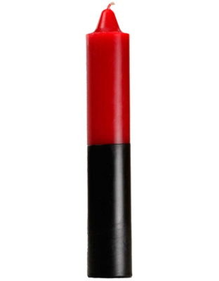 9" Red/ Black pillar candle