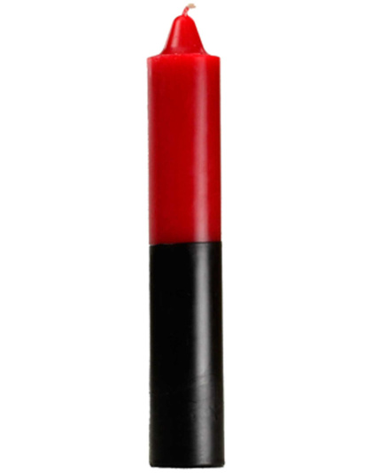 9" Red/ Black pillar candle