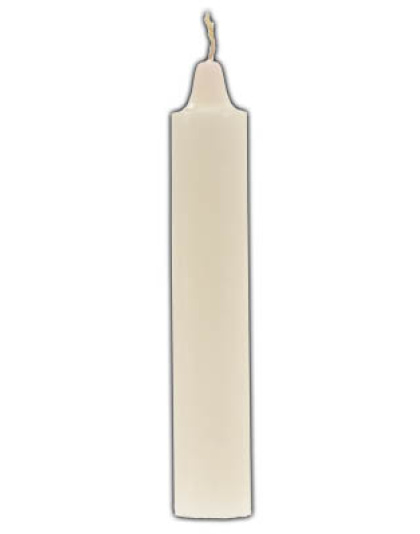 9" White pillar candle