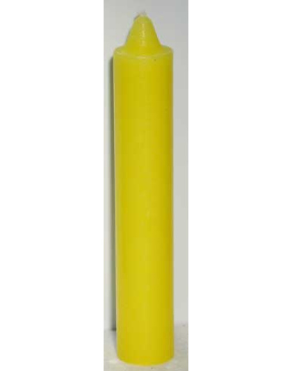 9" Yellow pillar candle