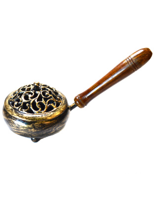 9" metal incense burner