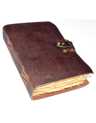 Aged Looking Paper leather w/ latch