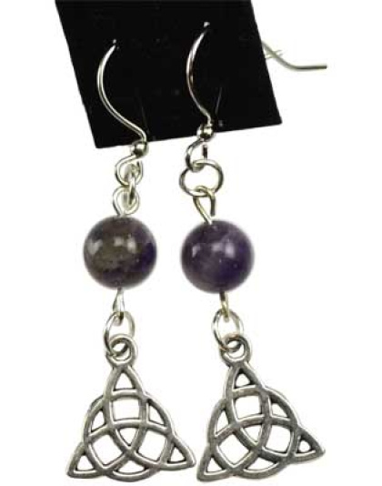Amethyst Triquetra earrings