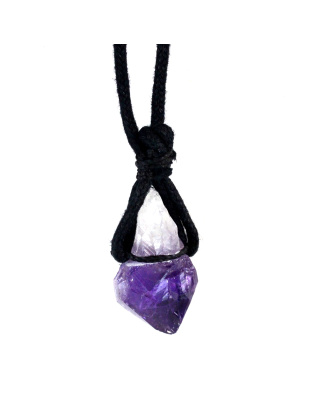 Amethyst W/ cord necklace