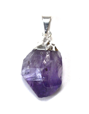 Amethyst rough point pendant