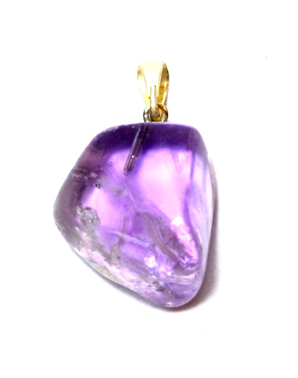 Amethyst tumbled stone pendant