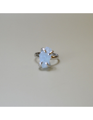 Aquamarine adjustable ring