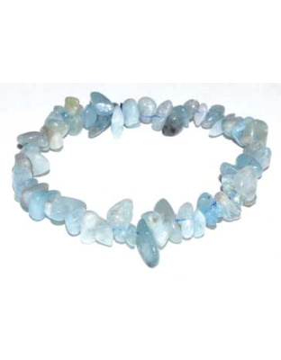 Aquamarine chip bracelet
