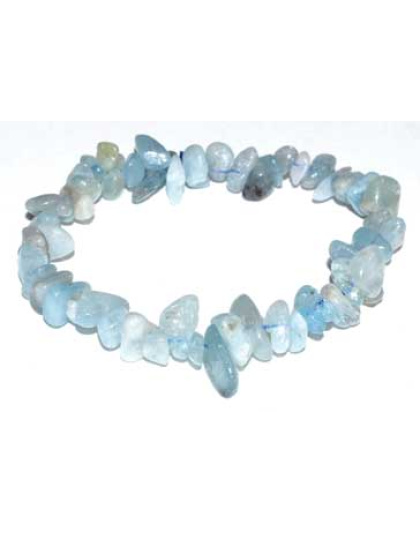 Aquamarine chip bracelet