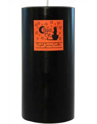 Black Cat pillar candle 3" x 6"
