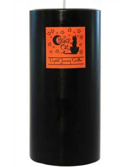 Black Cat pillar candle 3" x 6"