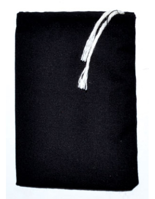 Black Cotton Bag 3" x 4"