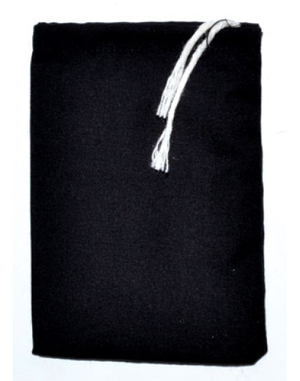 Black Cotton Bag 3" x 4"