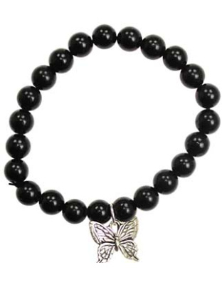 Black Obsidian Hope Butterfly silver