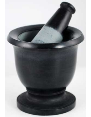 Black Soapstone Mortar & Pestle