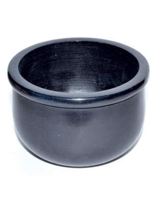 Black Stone Scrying Bowl/Smudge Pot 3"