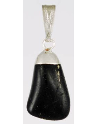 Black Tourmaline tumbled pendant