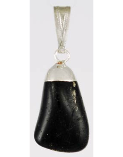 Black Tourmaline tumbled pendant