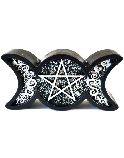 Black Triple Moon candle