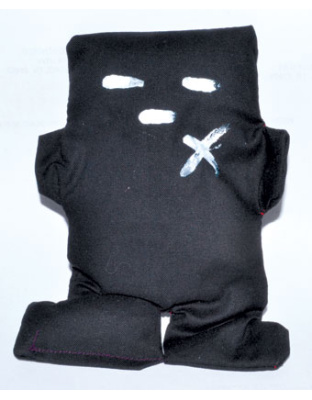 Black Voodoo Doll   5"