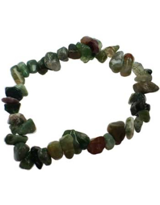 Bloodstone chip bracelet