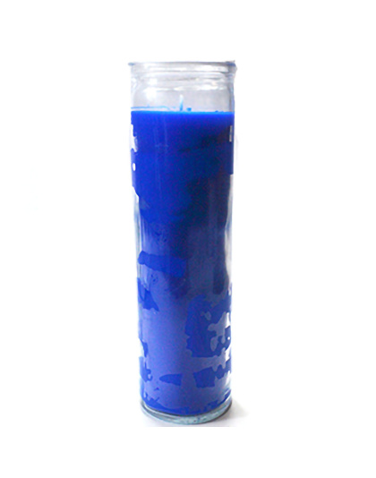 Blue 7-day jar candle