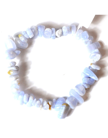 Blue Lace Agate chip bracelet