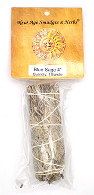 Blue Sage smudge stick 4"