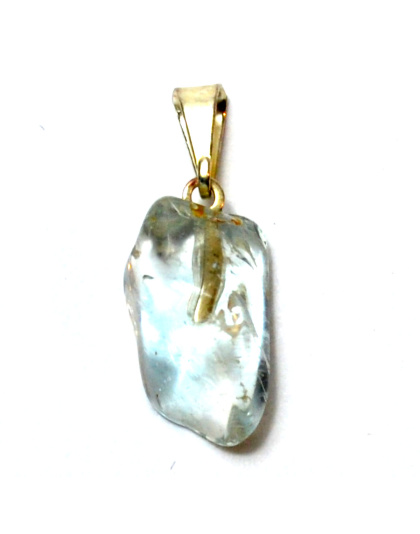 Blue Topaz tumbled stone pendant