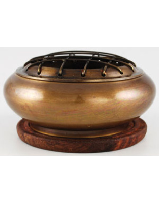 Brass Screen incense burner with Coaster
