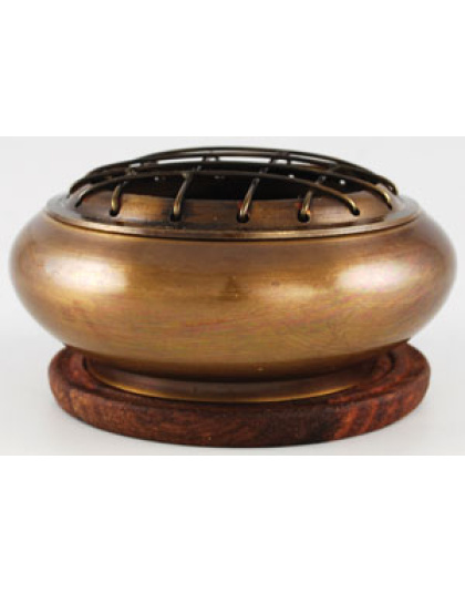 Brass Screen incense burner with Coaster