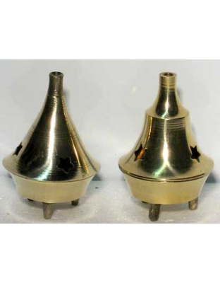 Brass cone incense burner 2 1/4"