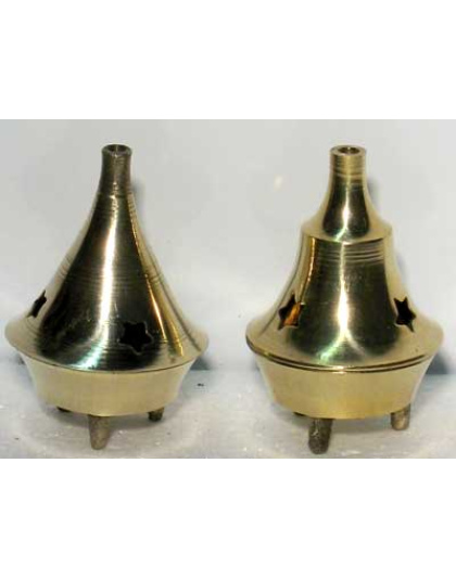 Brass cone incense burner 2 1/4"