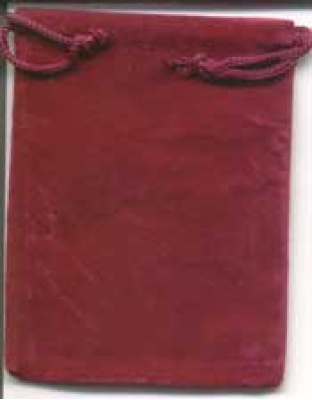 Burgundy Velveteen Bag