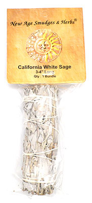 California White Sage smudge stick 3-4"