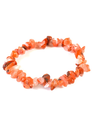 Carnelian chip bracelet