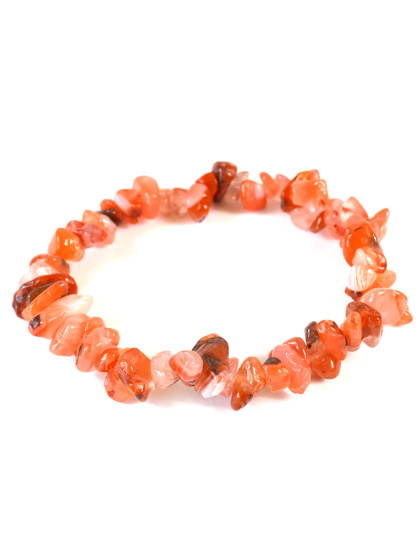 Carnelian chip bracelet