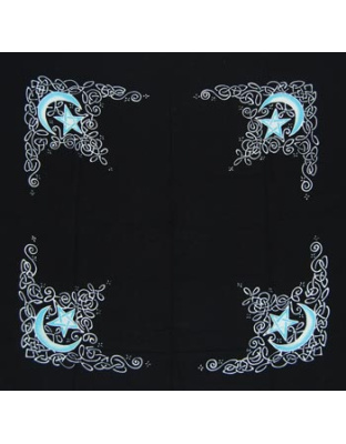 Celtic Moon altar cloth or scarf 36" x 36"