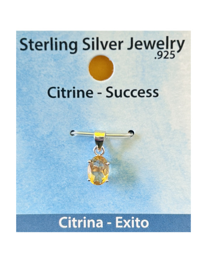 Citrine pendant silver