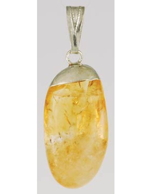 Citrine tumbled pendant