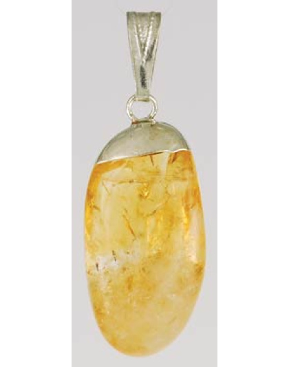 Citrine tumbled pendant