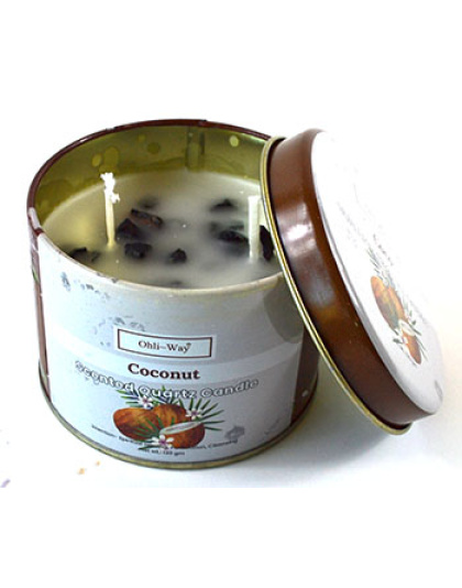 Coco (Coconut) quartz tin candle