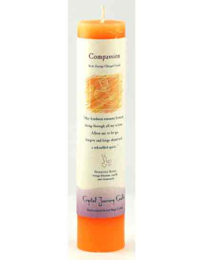 Compassion Reiki Charged pillar candle