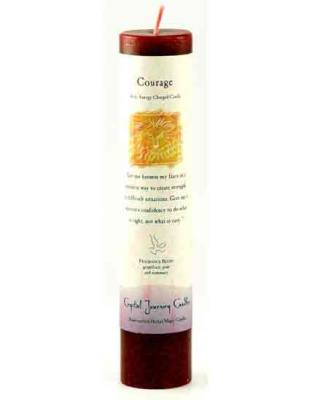 Courage Reiki Charged pillar candle