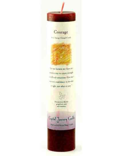Courage Reiki Charged pillar candle